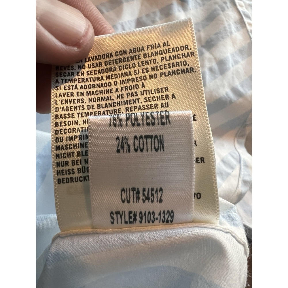 Citizens Of Humanity Women's Button Up Shirt Medium Blue And White Striped - Picture 9 of 10